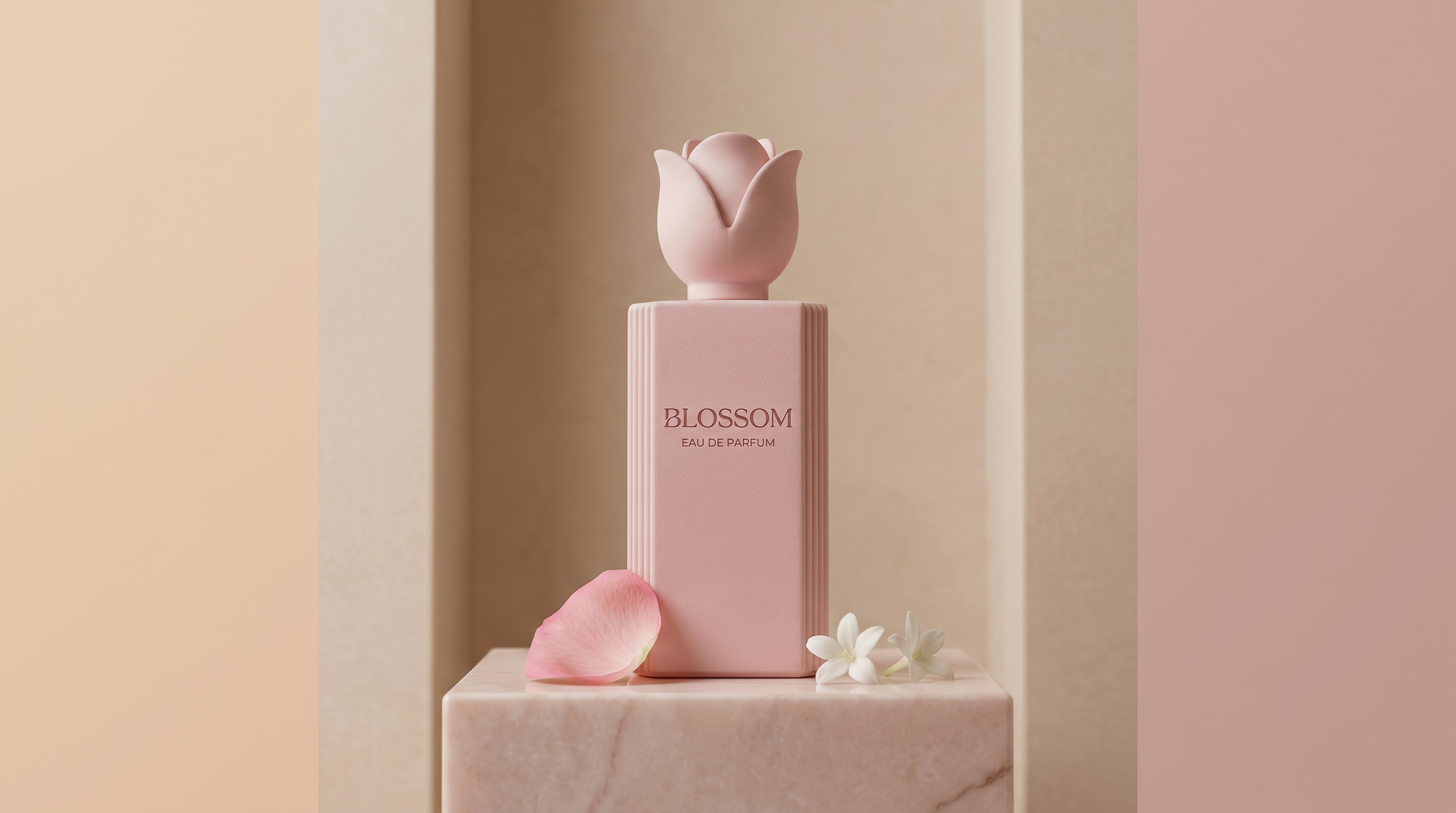 Blossom bottle with petal cap